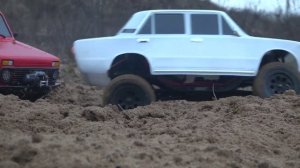 Копейка 4х4 и Нива на бездорожье.