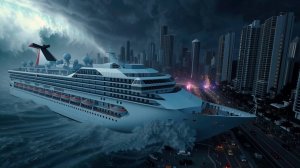 Мега-цунами накрывает Японию (ai)