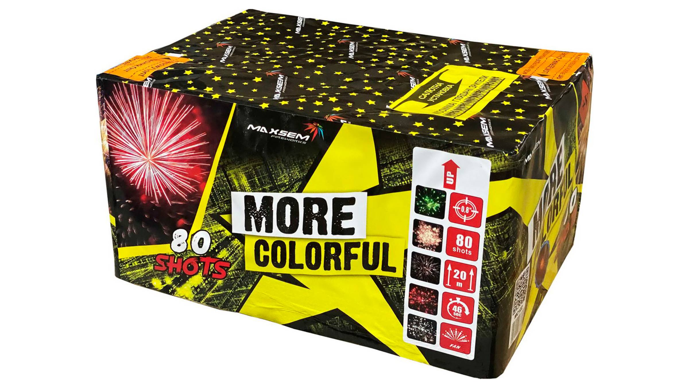 MC122 Салют "MORE COLORFUL" (0,8" х 80 залпов) "Maxsem" смотреть онлайн