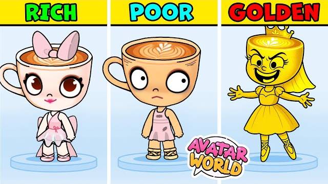 БЕДНАЯ! БОГАТАЯ! И ЗОЛОТАЯ БАЛЕРИНА КАПУЧИНА В AVATAR WORLD  🌍 | PAZU – Italian Brainrot