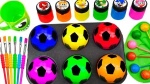 Мультики для детей. Как сделать яркме мячики. Смотреть онлайн мультики залипалки для малышей