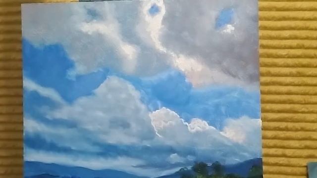 Как рисовать пушистые облака|Как нарисовать объемные реалистичные облака смотреть онлайн