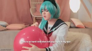 Cosplay Miku Blow balloon