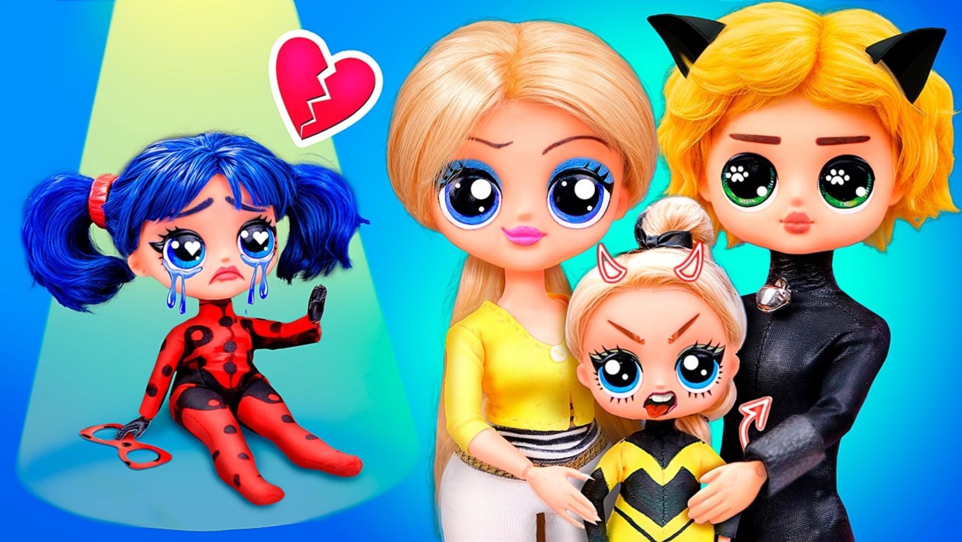 Леди Баг растет мама против мачехи Хлои Буржуа! Моя сестра - плохая! Поделки для кукол ЛОЛ смотреть онлайн