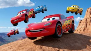 Мультики про машинки. Молния Маквин и его друзья скатываются  с горки. Часть 2