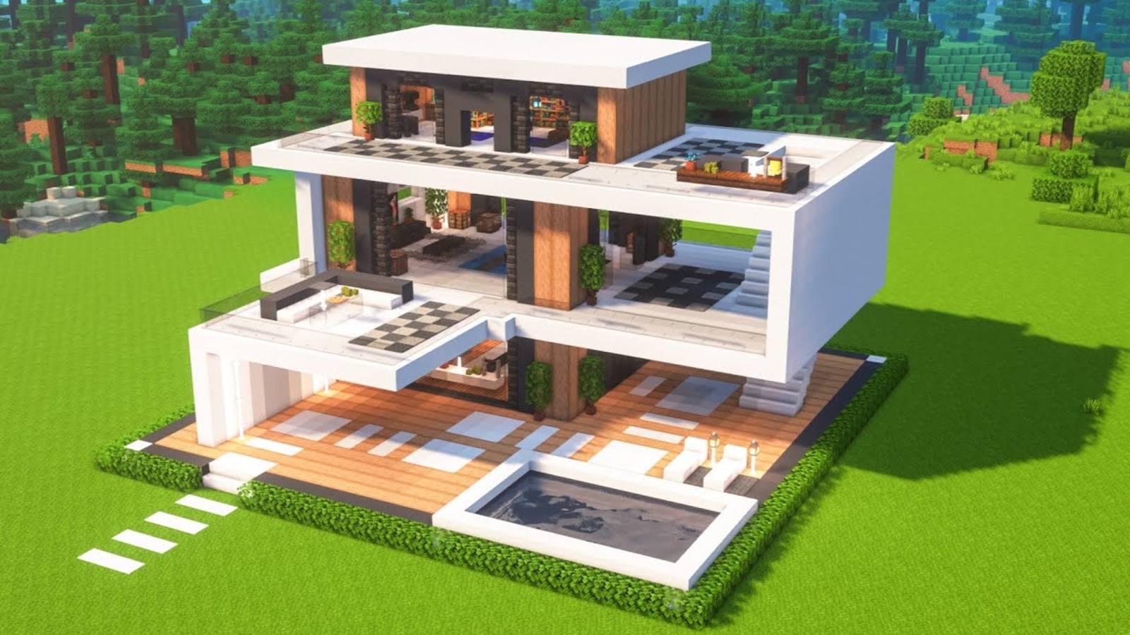 ЛУЧШИЙ современный дом в Майнкрафт — и никаких модов! #minecraft смотреть онлайн