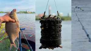 Рыбалка на фидер на большой реке Ловля леща на течении