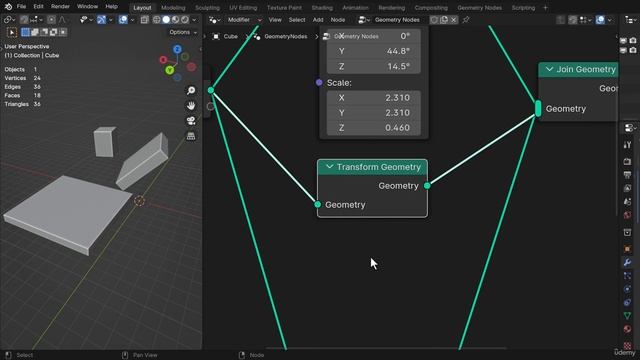 4. Transform, Join Geometry Node and Some Shortcuts смотреть онлайн