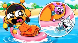 Летние каникулы в игре СПРУНКИ про кальмаров?! Анимация Спрунки в невероятной коробке