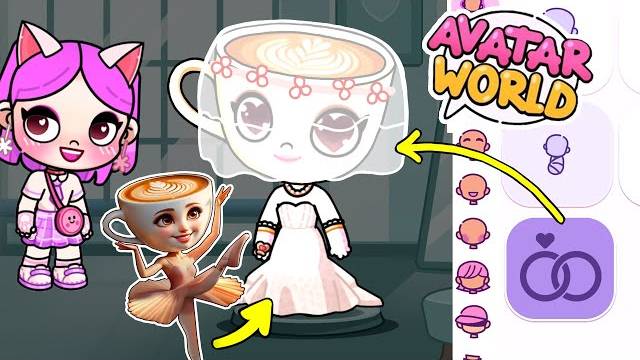 БАЛЕРИНА КАПУЧИНА ВЫХОДИТ ЗА МУЖ?! Делаем свадебный наряд балерине в AVAR WORLD 🌍 | PAZU