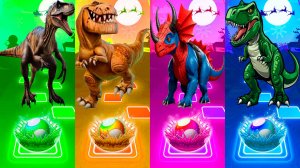 ЮРСКИЕ ДИНОЗАВРЫ vs КРУТЫХ ДИНОЗАВРОВ 155 уровень | МУЛЬТФИЛЬМЫ ДИНОЗАВРЫ в Tiles Hop