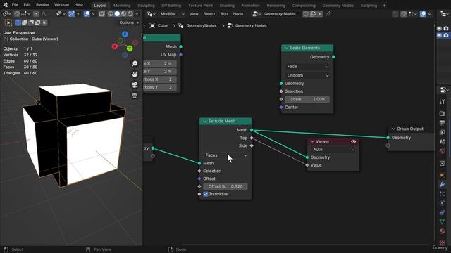 5. Grid Extrude and Scale elements Node смотреть онлайн