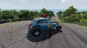 Мультики про машинки. Разные машины летят кувырком с горы и разбиваются.