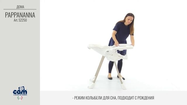 Стульчик для кормления Cam Pappananna видео обзор смотреть онлайн