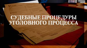 Судебное разбирательство в уголовном процессе