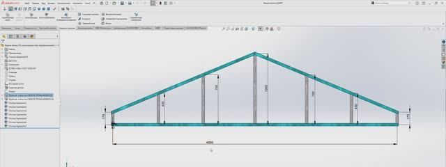 SOLIDWORKS. Расчет фермы. Сравнение расчетов смотреть онлайн
