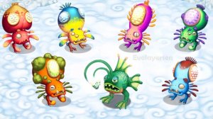 Призматический Фанглер - Все Версии (My Singing Monsters, Мои Поющие Монстры)