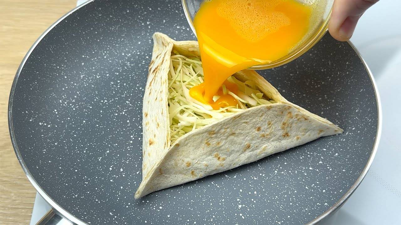 Эта тортилья очень вкусная! НЕТ масла, НЕТ духовки! Легкий и вкусный завтрак