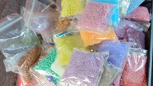 распаковка бисера и других товаров с WB и озона/ обзор бисера