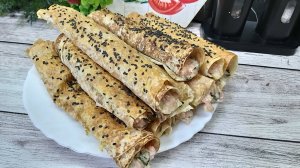 Очень вкусная Закуска из лаваша, без капли масла! Готовьте сразу побольше!