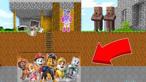 СЕМЬЯ ЩЕНЯЧИЙ ПАТРУЛЬ ЖИВЕТ ПОД ДОМОМ ДЕВУШКИ В МАЙНКРАФТ