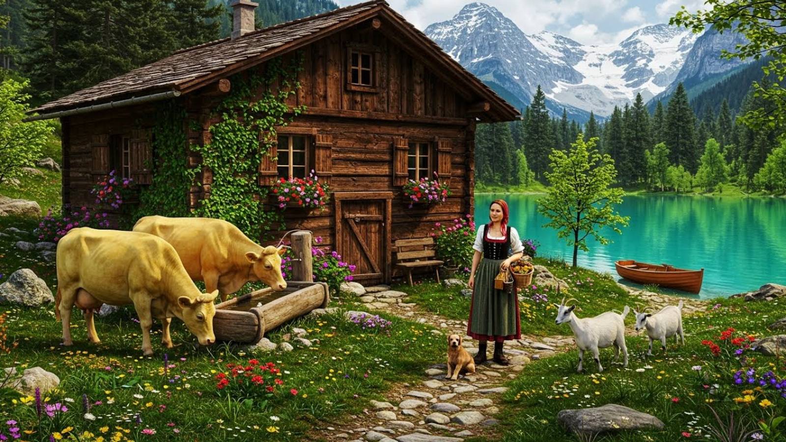 Загородная жизнь Швейцарии - Расслабляющая прогулка по самой красивой альпийской деревне Швейцарии смотреть онлайн