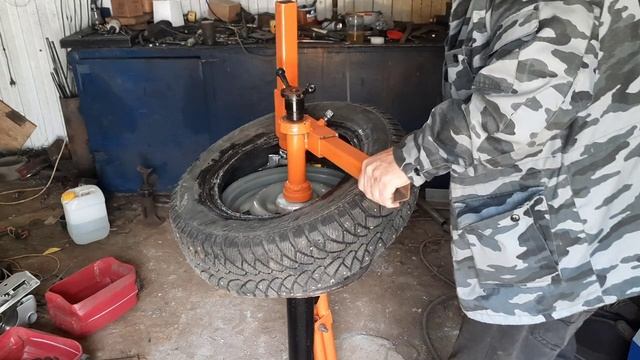 Самодельный ШИНОМОНТАЖный станок. смотреть онлайн