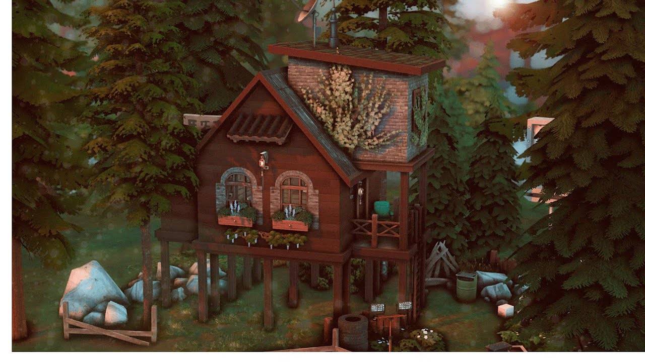 Крошечный домик в лесу 🌲 | Строительство в Симс 4 смотреть онлайн