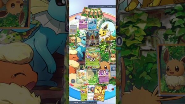 Pokemon TCG Pocket. Колода Leafeon EX и Flareon EX. Ивилюционный Фантазм