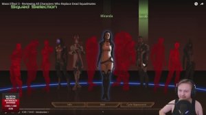 Смотрим, какие персонажи-замены появляются в Mass Effect 3 при гибели компаньонов в ME1-2.