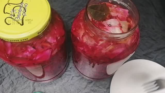 Капуста маринованная со свёклой на зиму смотреть онлайн