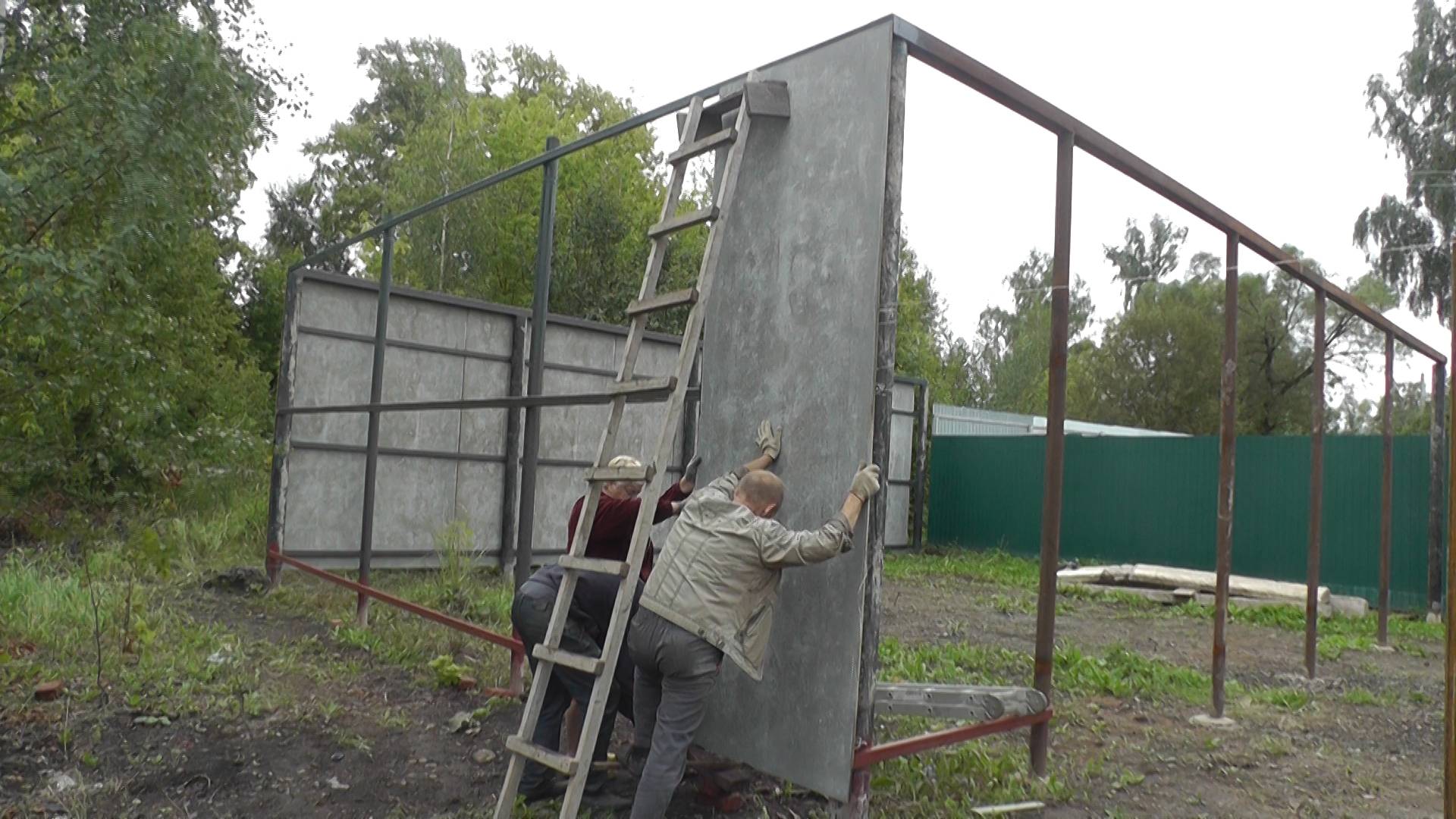 Строю ГАРАЖ по дешману, металл каркас в два этажа, ГАРАЖ МЕЧТЫ 1 серия- начало