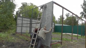 Строю ГАРАЖ по дешману, металл каркас в два этажа, ГАРАЖ МЕЧТЫ 1 серия- начало