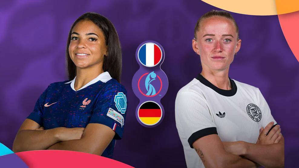 Франция — Германия Футбол ЧЕ 2025. Женщины. 1/4 финала Прямая Трансляция смотреть онлайн