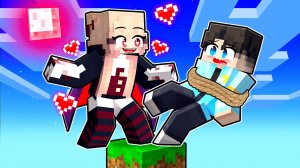 😱 Майкрафт но ОДИН БЛОК с Яндере Вампиршей!