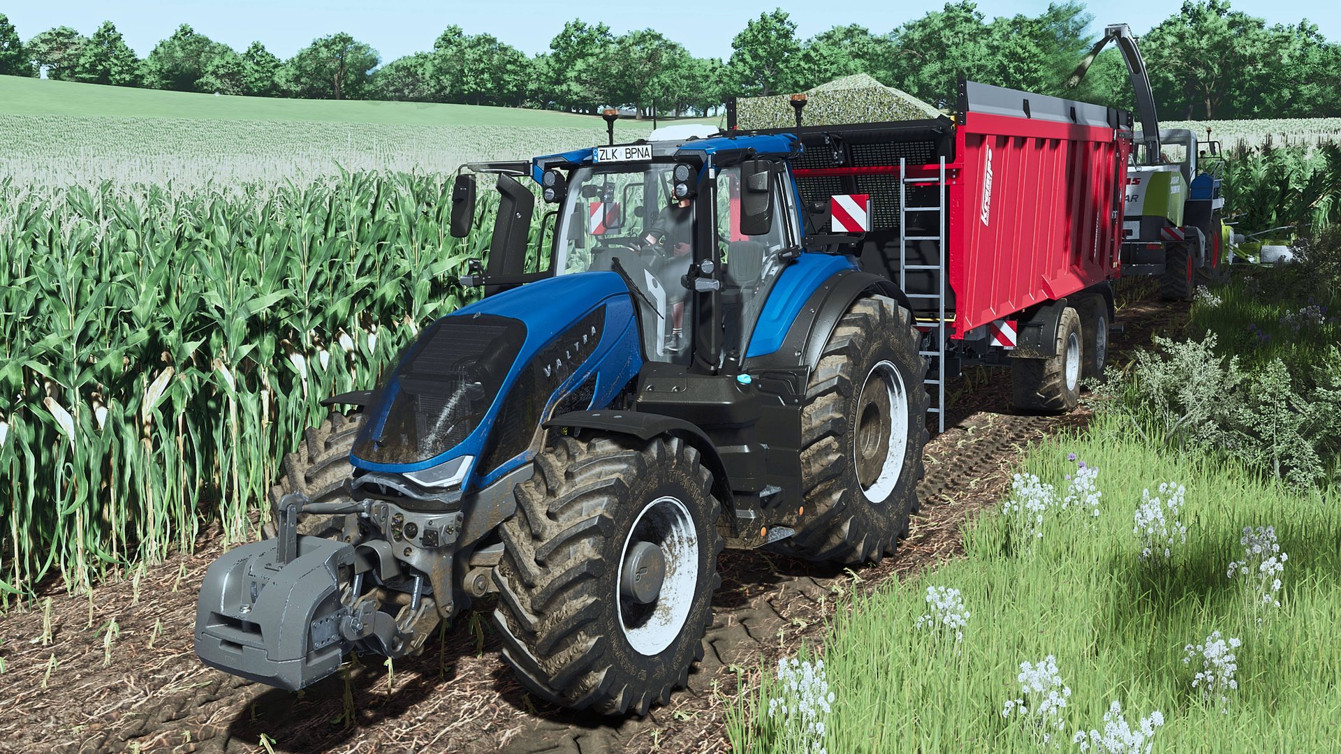 Farming Simulator 25 / Уборка кукурузы Claas Jaguar 900, Valtra S416 смотреть онлайн