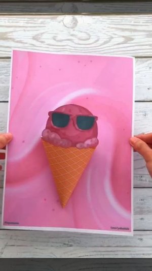 Мороженое из бумаги