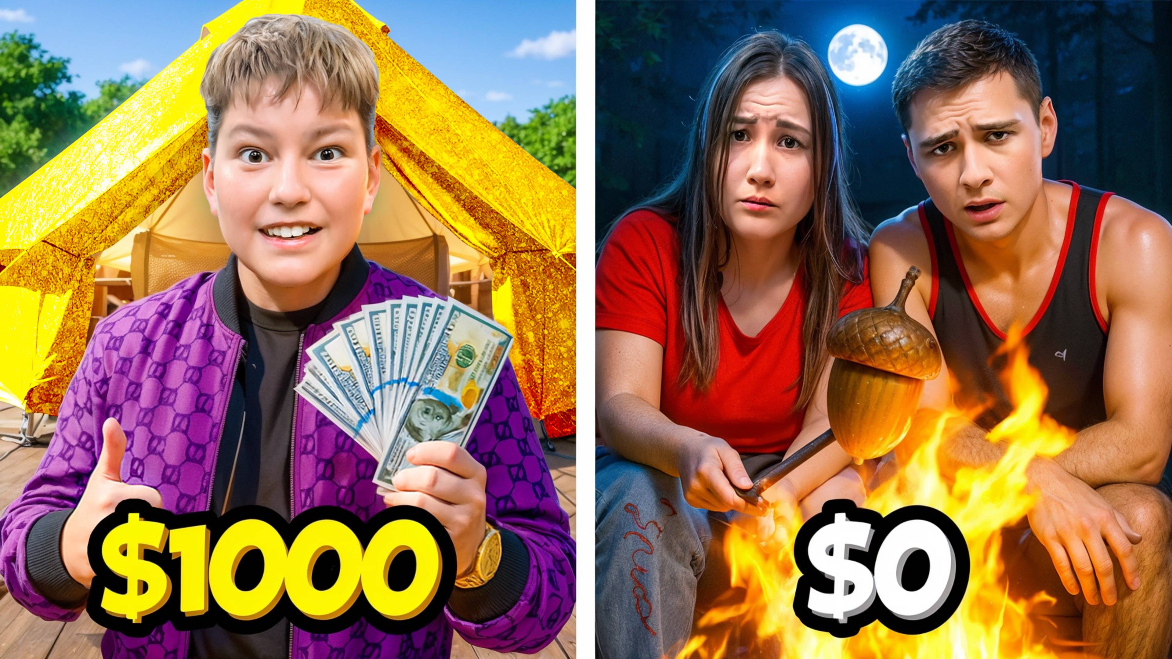 Выживи 24 часа в летнем лагере, где ВСЕ ПЛАТНО! смотреть онлайн