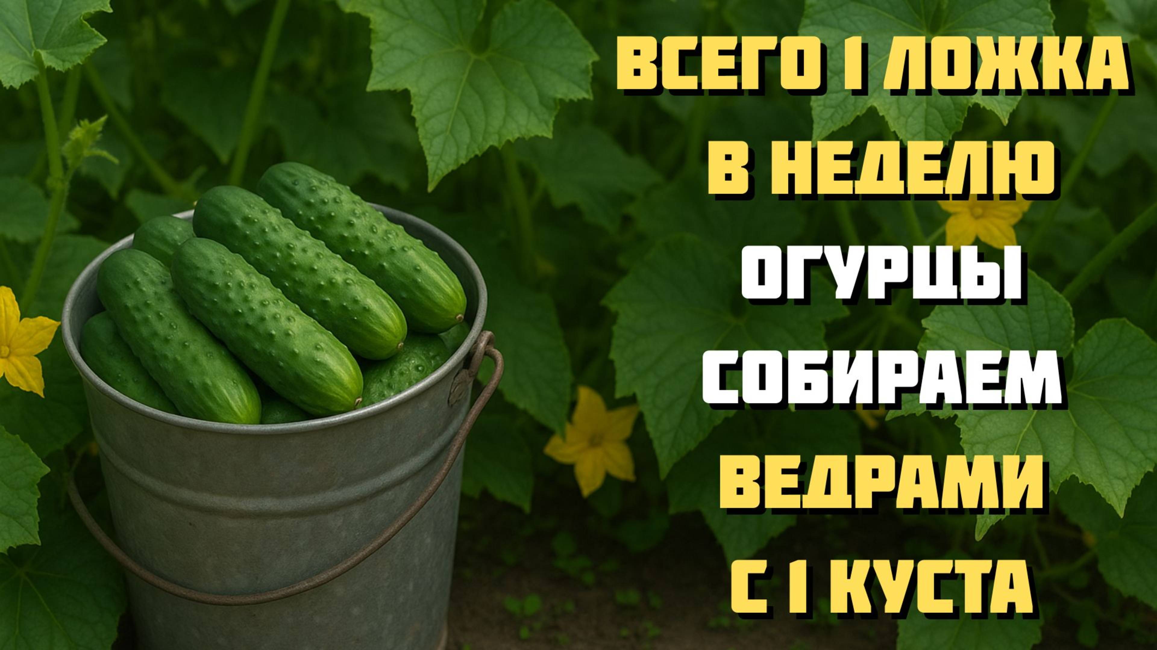 🥒 Подкормка огурцов для суперурожая — 1 ложка в неделю и ведро с куста!