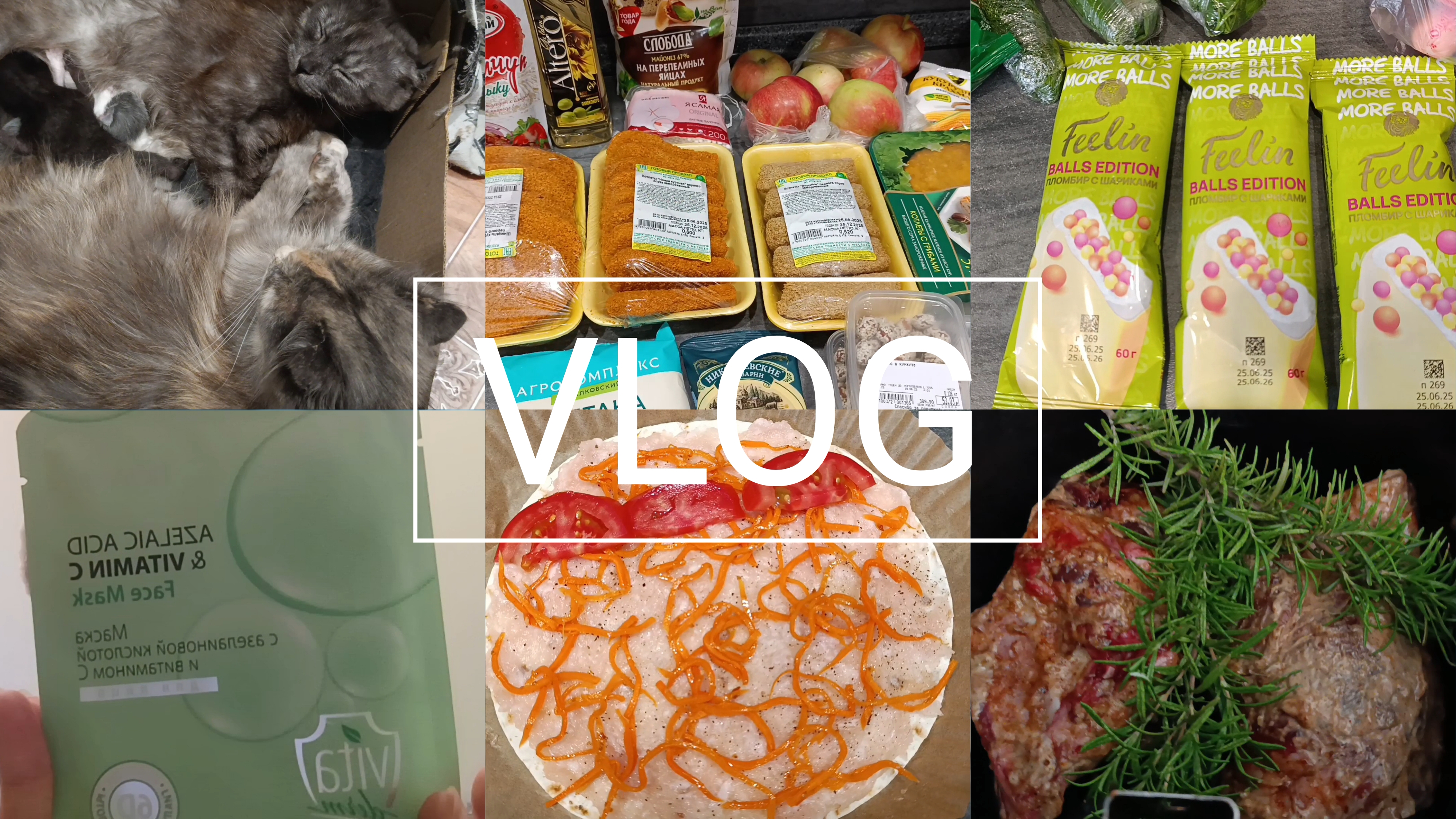 VLOG/ Продуктовые покупки/ Закуска из лаваша/ У нас снова котята смотреть онлайн