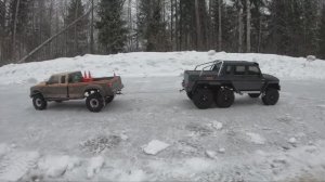 Перетягивание на внедорожниках зимой