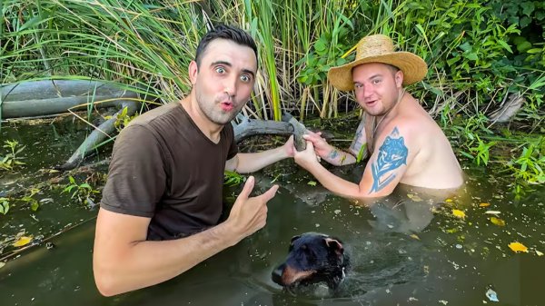 Ловля неводом и руками в лесных заливах с Виталиком Зеленым