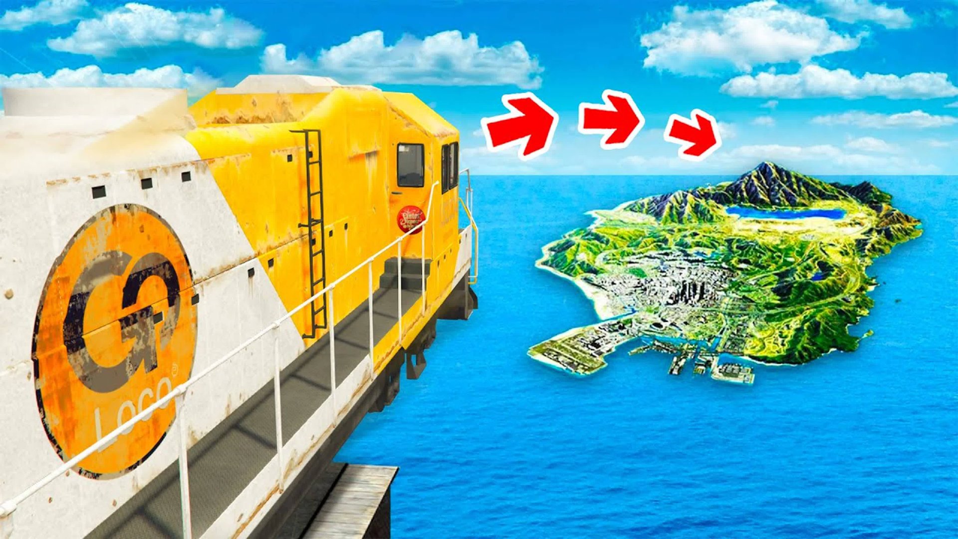 Сможет ли поезд перелететь всю карту в гта 5 ? - эксперимент в gta 5 смотреть онлайн