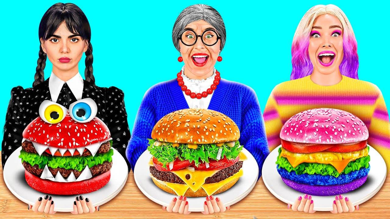 Кулинарный Челлендж Уэнсдей против Бабушки Секретные Лайфхаки и Гаджеты смотреть онлайн