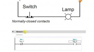 13. Знакомство с нормально разомкнутыми и нормально замкнутыми (NO NC) контактами и LAD логикой.