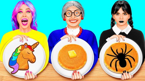 Кулинарный Челлендж Уэнсдей против Бабушки   Кухонные гаджеты и Лайфхаки для родителей от BaRaDa