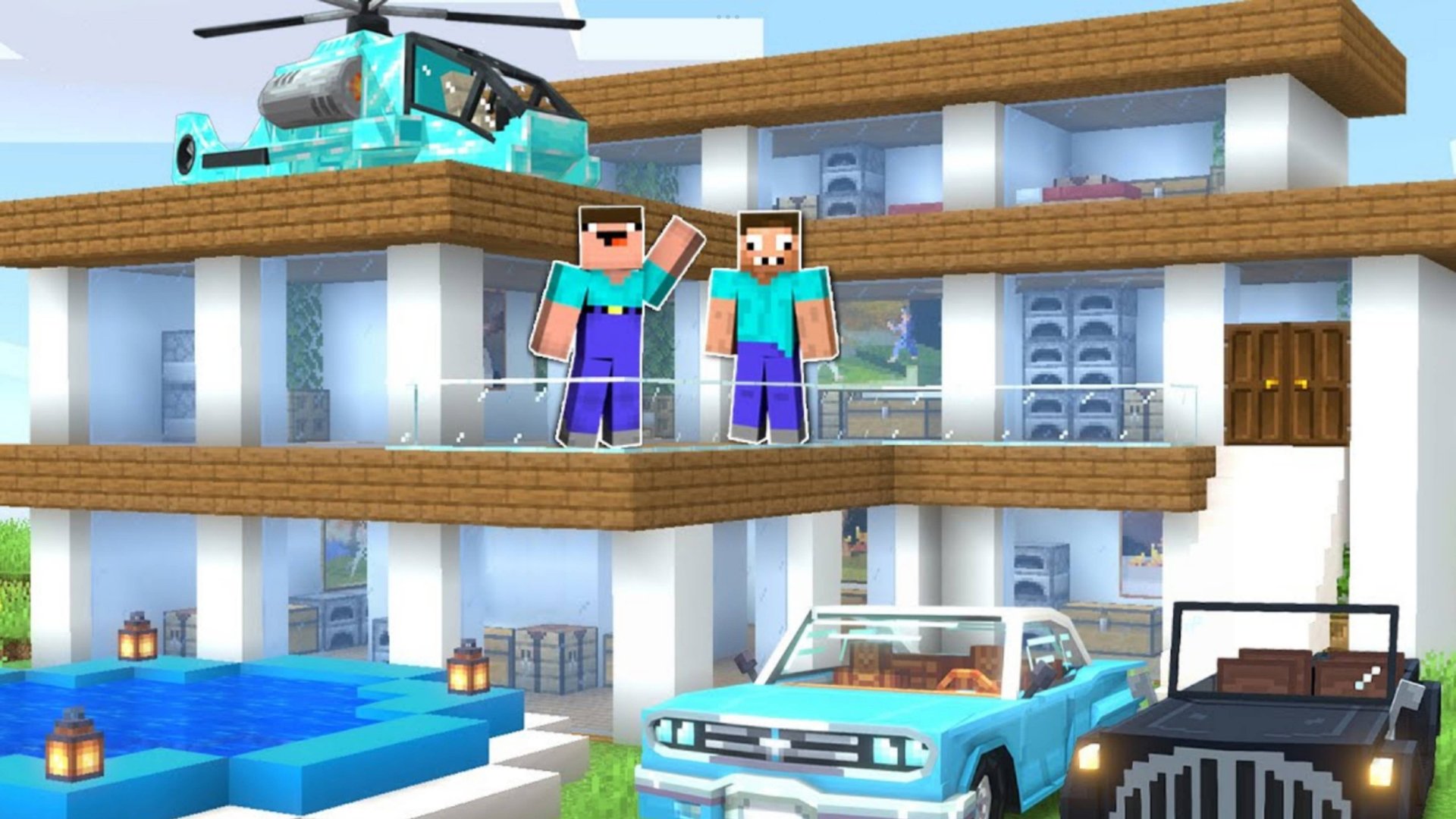 Нуб и про проникли в дом миллионера в Майнкрафт ДакПлей DakPlay смотреть онлайн