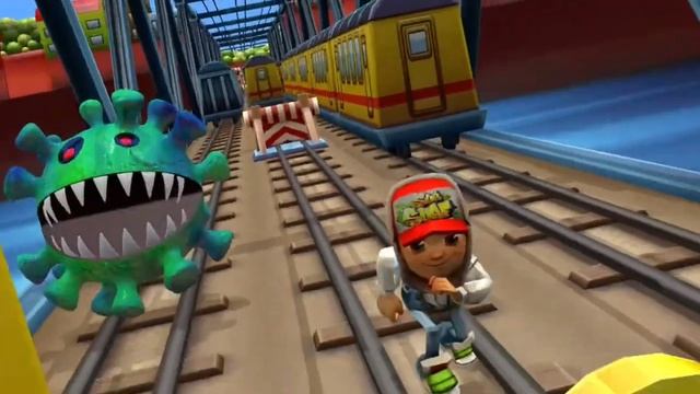 Зараженный PACMAN охотится на Джейка из SUBWAY SURFERS! / Приключения PACMAN смотреть онлайн