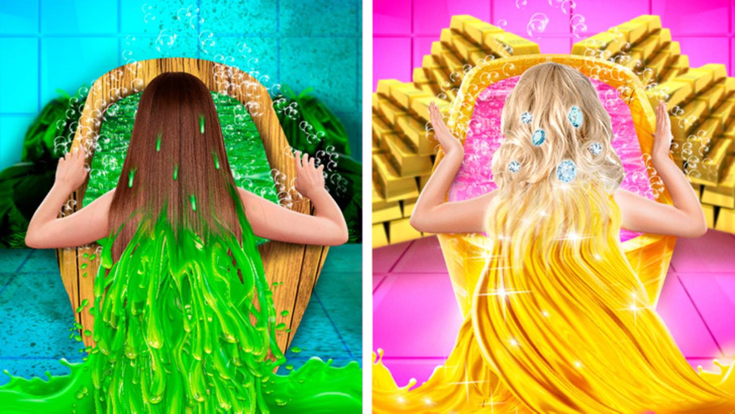 💅 От дешёвой до миллиардера ✨ хаки красоты для популярности! смотреть онлайн