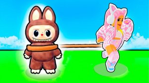 ТЯНУ ГИГАНТСКОГО ЛАБУБУ В РОБЛОКС ЧТОБЫ ВЫЖИТЬ